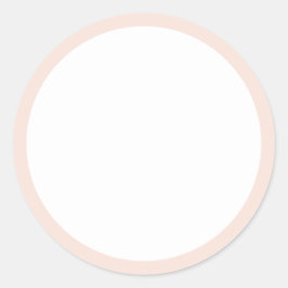 Adesivo Redondo Blush Pink Blank Classic Round Sticker
