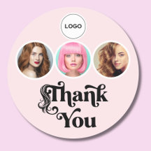 Blush Rosa 3 Foto Logotipo de Cabelereiro Obrigado
