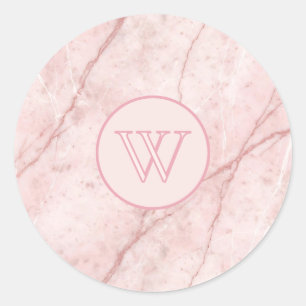 Adesivo Redondo Blush Rosa Mármore Orgânico