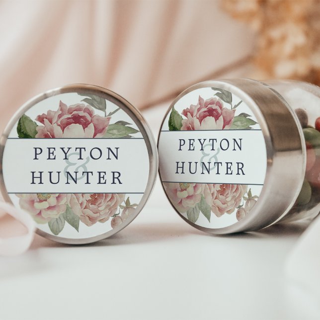 Adesivo Redondo Blush Rosa Wedding (Criador carregado)