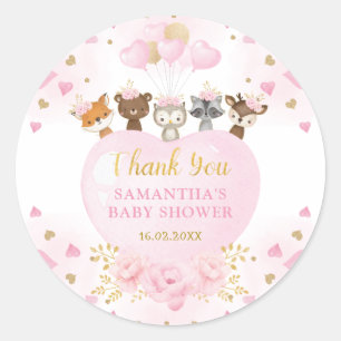 Adesivo Redondo Blush Woodland Dias de os namorados Swetheart Baby