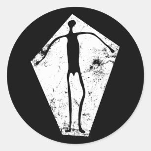 Adesivo Redondo Blythe Intaglios geoglyph Antropomórfico antigo