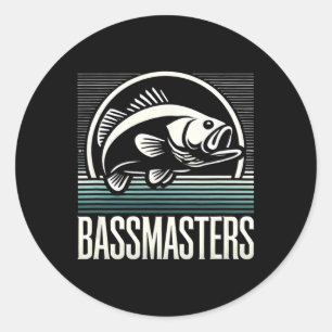 Adesivo Redondo Bmaster Retro Fisheries - Perfeito Para Anglas