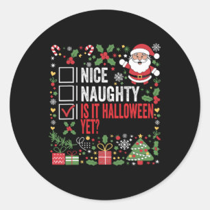 Adesivo Redondo Boa Noite É Halloween Ainda Engraçado Natal S