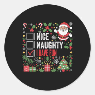 Adesivo Redondo Boa Noite Eu Tenho Papais noeis De Natal Engraçado