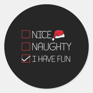 Adesivo Redondo Boa Noite Que Me Diverti Natal Pajama Engraçado X-