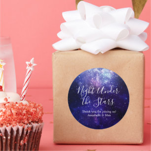 Adesivo Redondo Boa noite sob a Galáxia das Estrelas