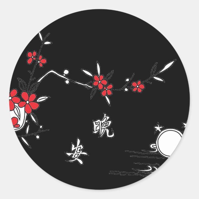 Adesivo Redondo boa noite wan (Frente)