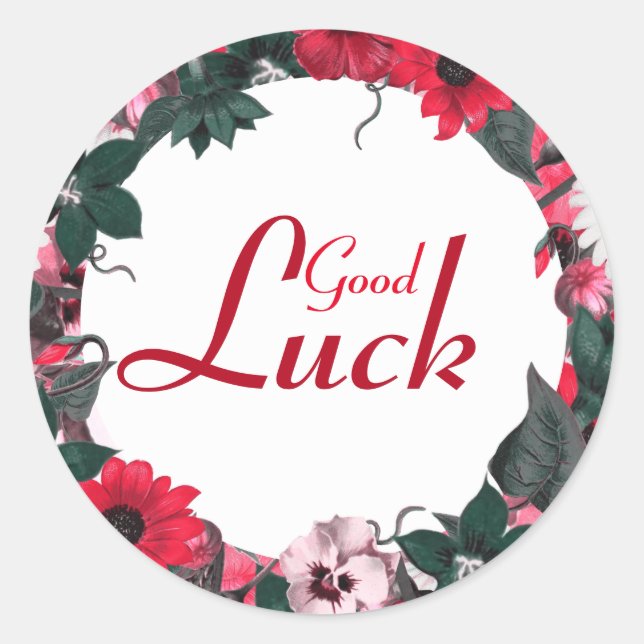 Adesivo Redondo Boa Sorte (Frente)