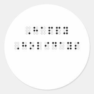 Adesivo Redondo Boas festas em Braille