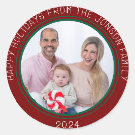 Adesivo Redondo Boas Festas - Férias Festivas