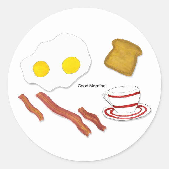 Adesivo Redondo Boas Manhã (Frente)