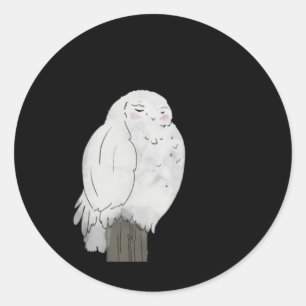 Adesivo Redondo Boas Noites, Coruja Sticker