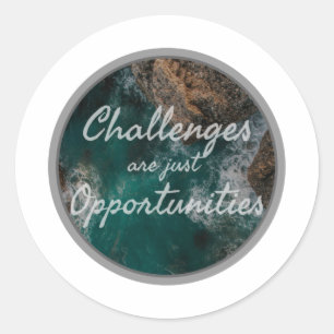 Adesivo Redondo boas perspectivas de citações positivas de energ