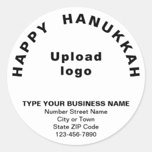 Adesivo Redondo Boas saudações do Hanukkah no White Round Sticker