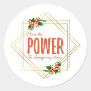 Adesivo Redondo boas vibrações afirmações para trabalhadores d