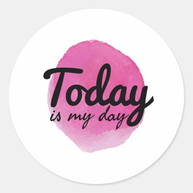 Adesivo Redondo boas vibrações palavras para autoamor e autocuidad (Frente)