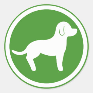 Adesivo Redondo Boas-Vindas A Pets Brancos E Verdes