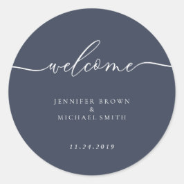 Adesivo Redondo Boas-vindas ao Marinho mínimo