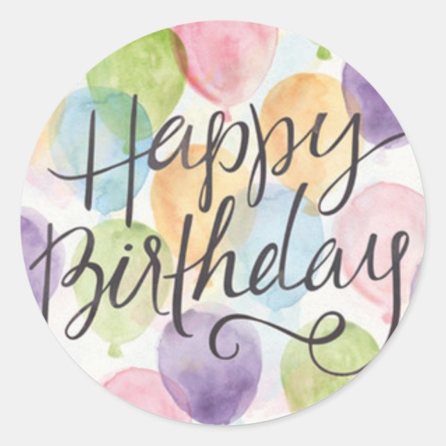 Adesivo Redondo Boas vindas de aniversário (Frente)