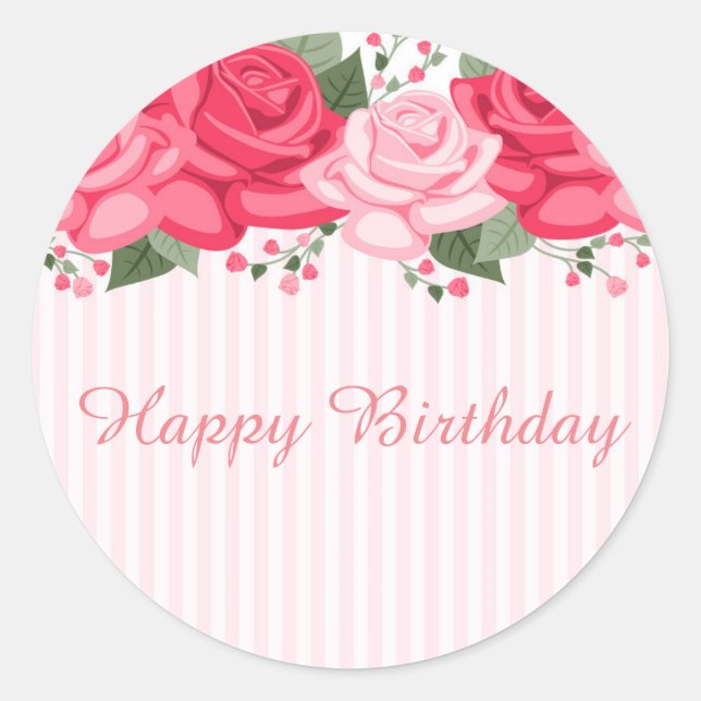 Adesivo Redondo Boas vindas de aniversário (Frente)