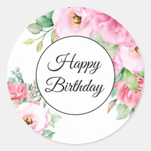 Adesivo Redondo Boas vindas de aniversário