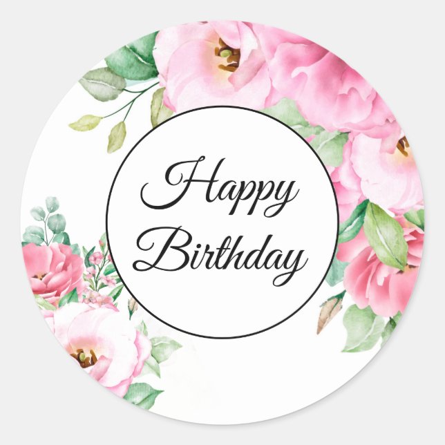 Adesivo Redondo Boas vindas de aniversário (Frente)