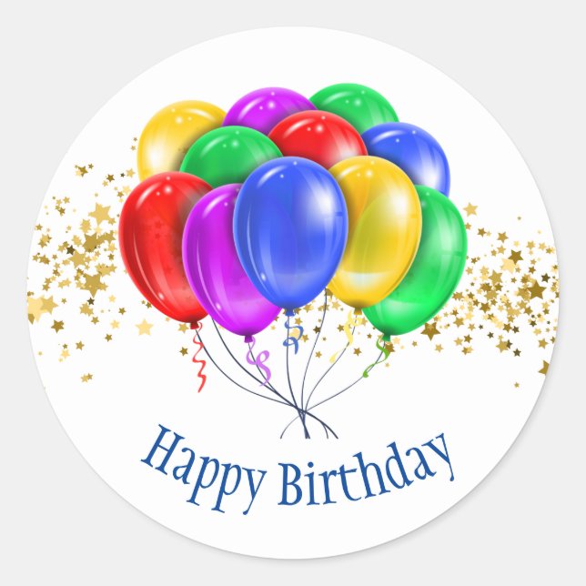 Adesivo Redondo Boas vindas de aniversário (Frente)