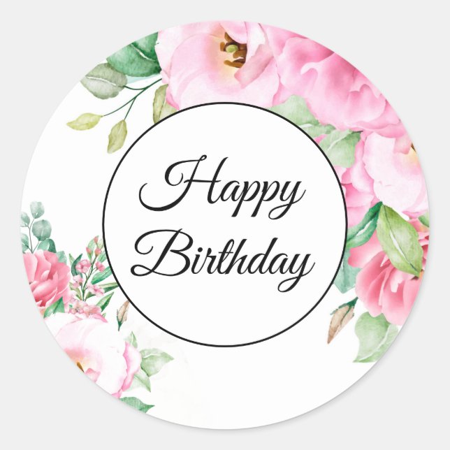 Adesivo Redondo Boas vindas de aniversário (Frente)