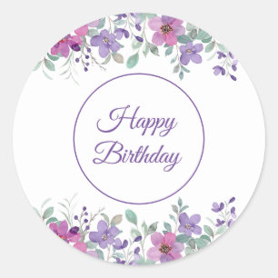 Adesivo Redondo Boas vindas de aniversário