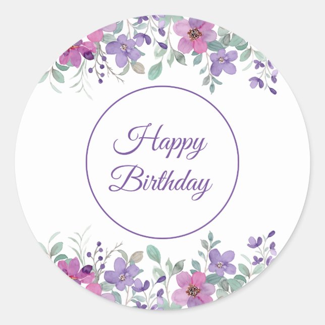 Adesivo Redondo Boas vindas de aniversário (Frente)