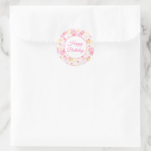 Adesivo Redondo Boas vindas de aniversário