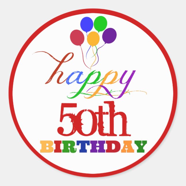 Adesivo Redondo Boas vindas de aniversário com idade personalizada (Frente)