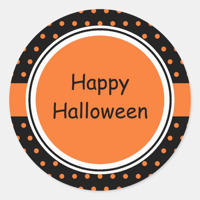 Adesivo Redondo Boas vindas do Dia das Bruxas (Frente)