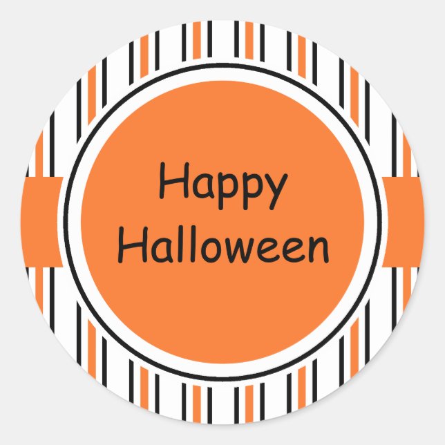 Adesivo Redondo Boas vindas do Dia das Bruxas (Frente)