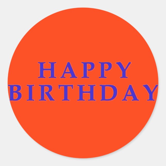 Adesivo Redondo Boas vinhetas de aniversário (Frente)