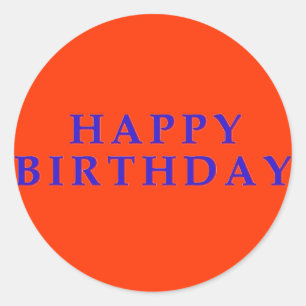 Adesivo Redondo Boas vinhetas de aniversário