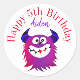 Adesivo Redondo Boas vinhetas de aniversário personalizadas