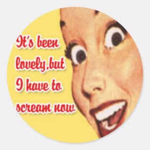 Adesivo Redondo Boas vinhetas para casinhas de retro 4