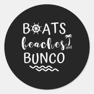 Adesivo Redondo Boats Beaches Viagem do Bunco Cruise Raparigas Jog