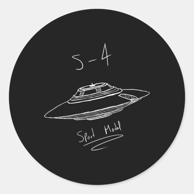 Adesivo Redondo Bob Lazar Sport Model Uap (Frente)