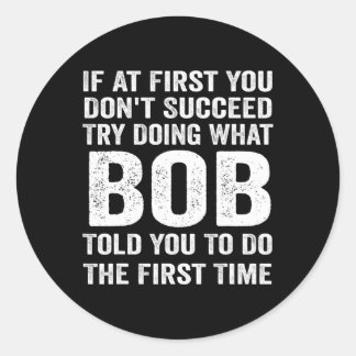 Adesivo Redondo bob nome de presente personalizado bristma engraça