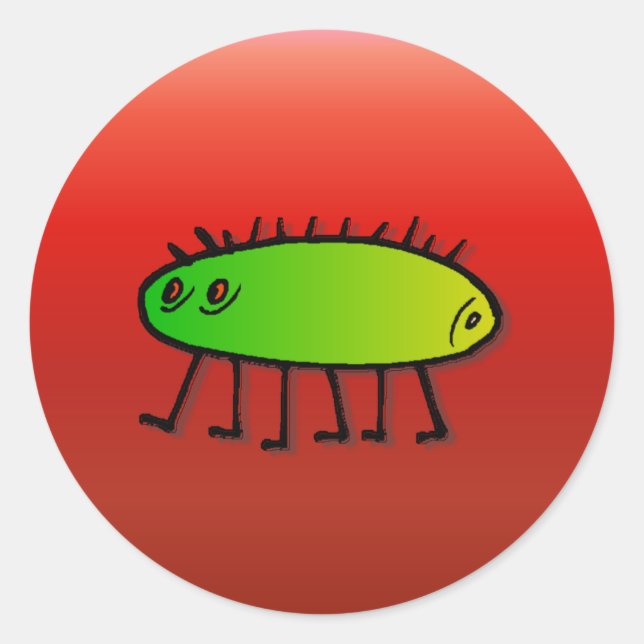 Adesivo Redondo Bob The Inseto (Frente)