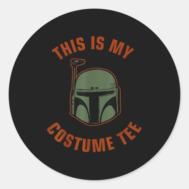 Adesivo Redondo Boba Fett Costume Halloween  (Frente)