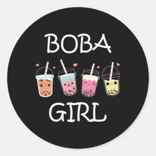 Adesivo Redondo Boba Kawaii Bubble Tea Ns