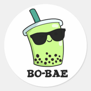 Adesivo Redondo BoBae Funny Boba Tea Pun