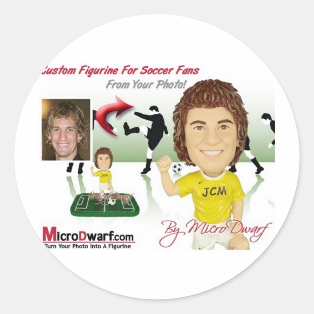 Adesivo Redondo Bobblehead Bobblehead Cabeças Bobble (Frente)