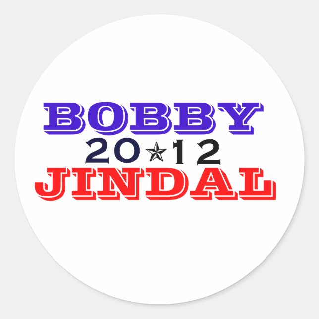 Adesivo Redondo Bobby Jindal '12 (Frente)