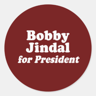 ADESIVO REDONDO BOBBY JINDAL PARA O PRESIDENTE 2