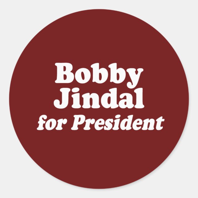 ADESIVO REDONDO BOBBY JINDAL PARA PRESIDENTE 2 (Frente)